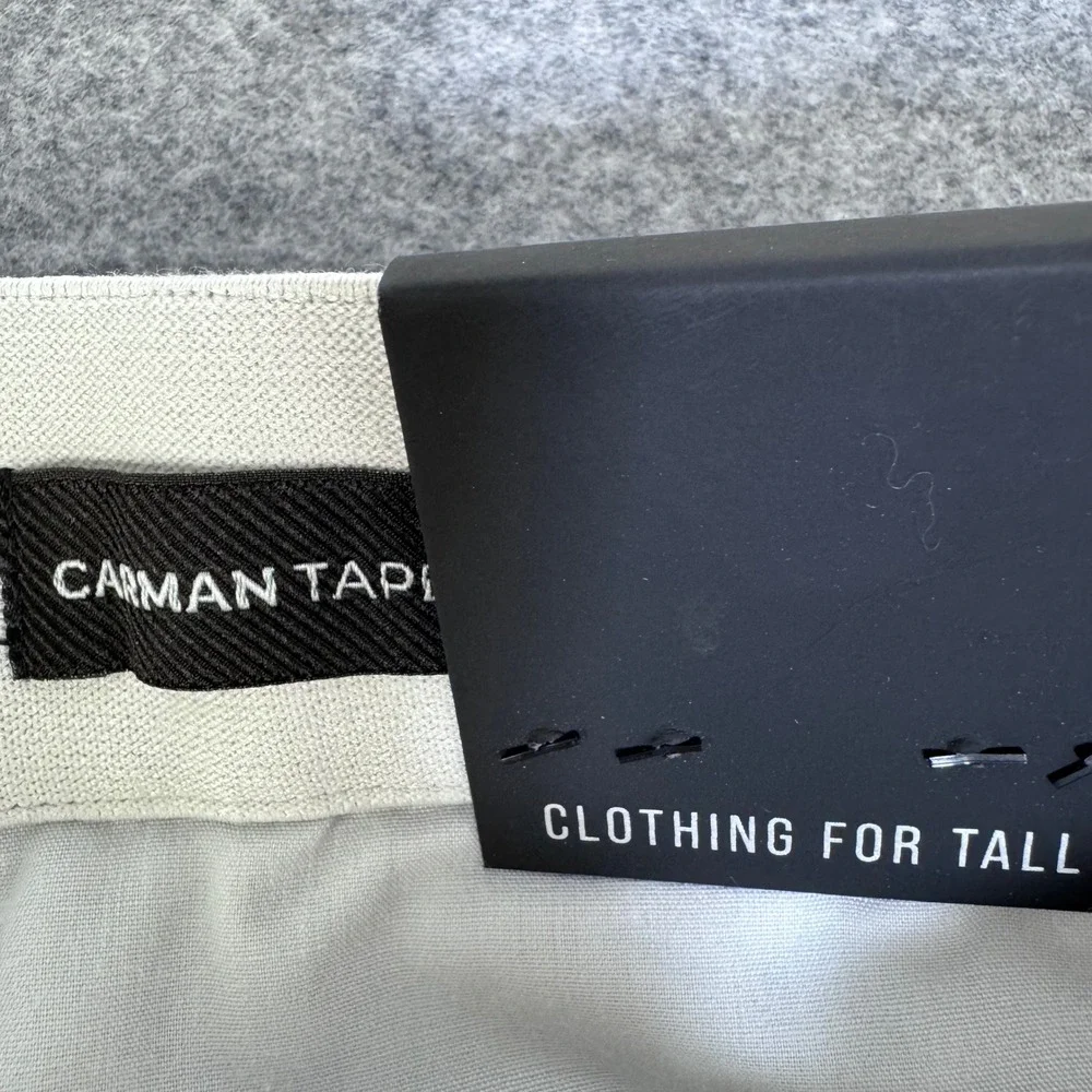 American Tall Carman Tapered Chino Pants Mens 32x36 Light Gray AM-PC-11021 NWT